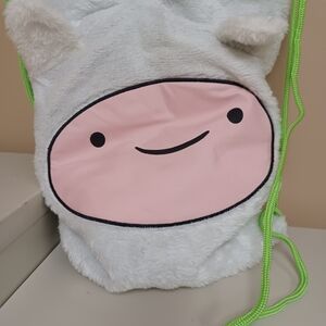Adventure TIME Cartoon Network Plush Bag with Neon Green Straps